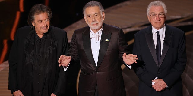 Al Pacino, Francis Ford Coppola and Robert DeNiro took the stage at the 2022 Oscars to celebrate "The Godfather's" 50th year anniversary. 