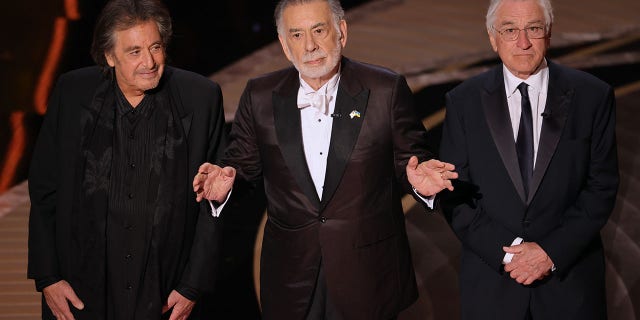 Al Pacino, Francis Ford Coppola and Robert DeNiro took the stage at the 2022 Oscars to celebrate "The Godfather's" 50th year anniversary.