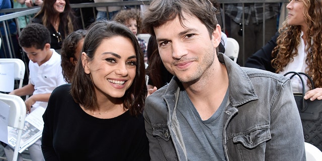 Mila Kunis (L) and Ashton Kutcher met while working on That '70s Show in 1998, but only started dating after reconnecting following the Golden Globes in 2012. Seen in 2013