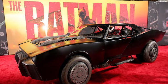 The new Batmobile looks like a classic muscle car.