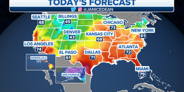 The national forecast for Monday, March 21.