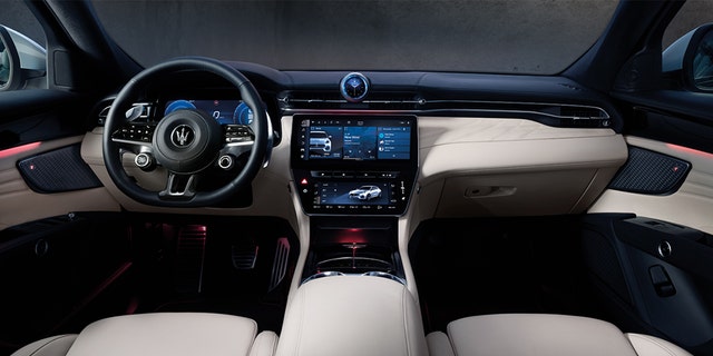 The Grecale has a full digital dashboard and voice controls.
