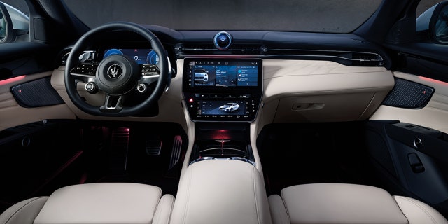 The Grecale has a full digital dashboard and voice controls.