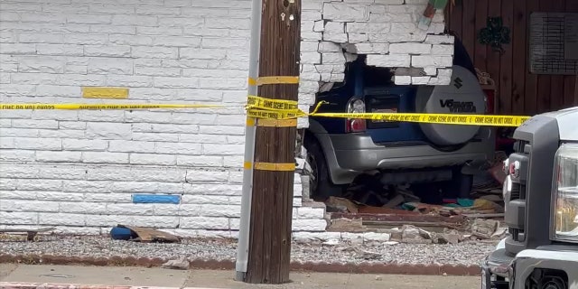 Part of the daycare's wall appeared to be completely destroyed following the crash