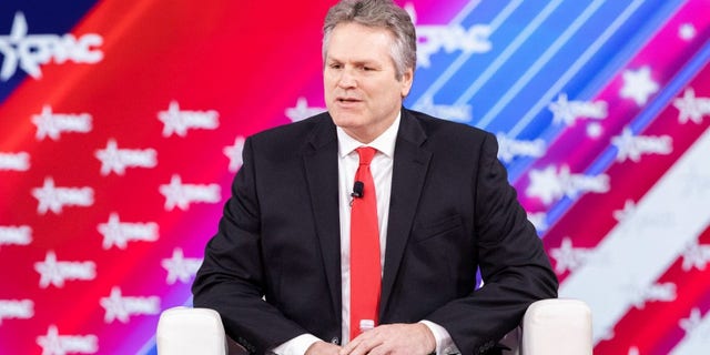 Alaska Gov. Mike Dunleavy speaks during CPAC. Tristan Wheelock/Bloomberg via Getty Images