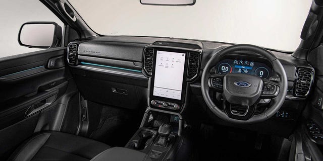 The Ford Everest's interior shares several features with the Ranger's.