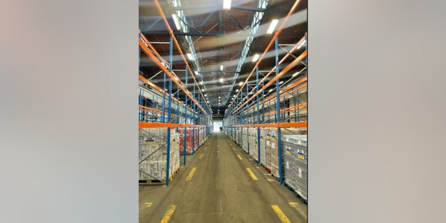 A view of one of GEM/BStrong's facilities filled with supplies.