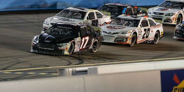 Taylor Gray, driver of the No. 17 Ford Performance Ford, leads during a restart during the ARCA Menards Series General Tire 150 March 11, 2022, at Phoenix Raceway in Avondale, Arizona.
