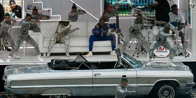 The Super Bowl halftime show featured three Lowrider Chevrolet Impalas.