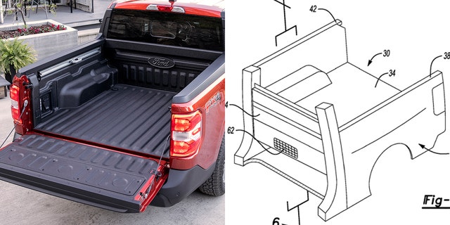Ford has patented a ventilated pickup bed that would work on unibody pickups like the Maverick.
