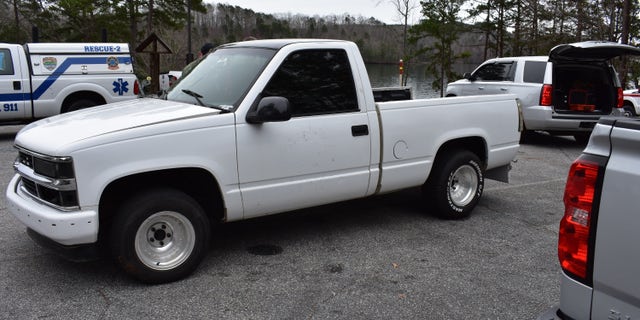 Drew Morgan's truck where investigators recovered drug paraphernalia and empty cans of Michelob Ultra.