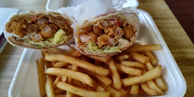 While he was in Louisiana, Barnes said he tried a shrimp po' boy, which he said was "absolutely delicious."