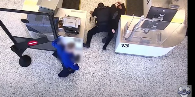 A suspect resisted arrest and repeatedly punched a kicked a Salt Lake City police officer at Salt Lake City International Airport on February 17, authorities said.