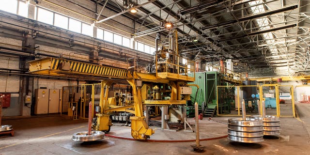 The Interpipe Steel plant in Dnipro, Ukraine, is shown, Thursday, March 10, 2022.