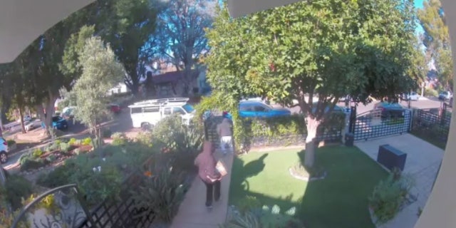 Home surveillance video captured the two men running from the home. No descriptions of the suspects were immediately available.