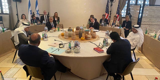An attack on two Israeli police officers took place a few hours after a historic two-day summit had begun in the Negev, with foreign ministers from Israel, the U.S., the United Arab Emirates, Bahrain, Morocco and Egypt.
