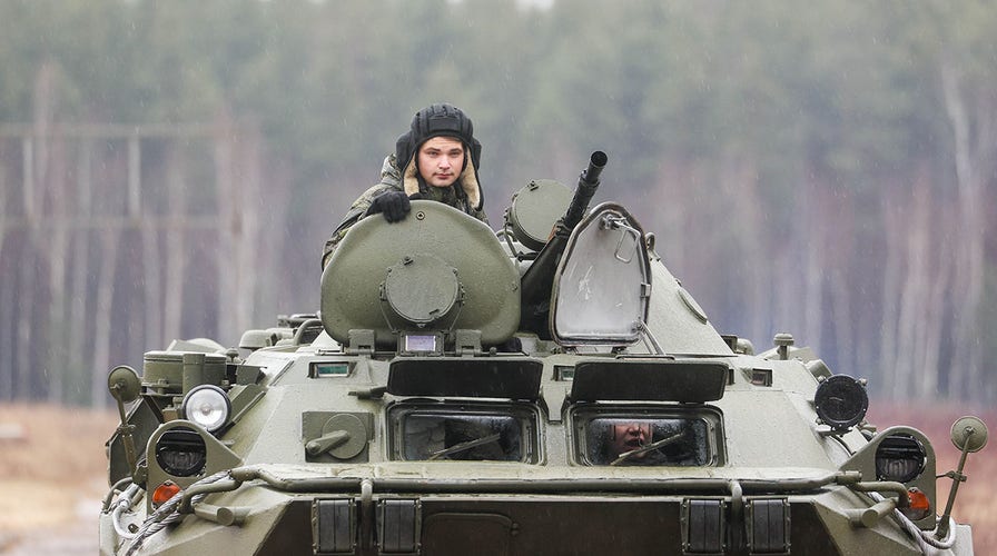 Ukrainian man tries to stop Russian tank with his own body