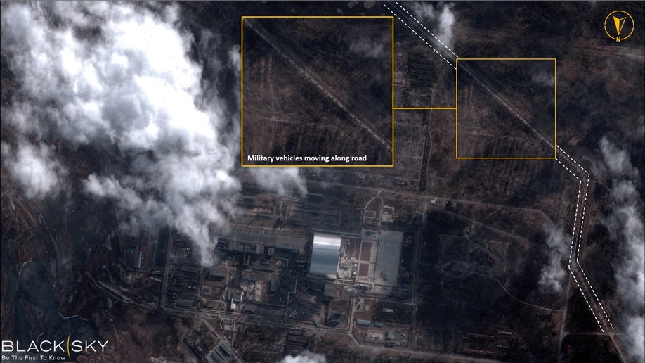 Satellite image of Chernobyl nuclear power plant