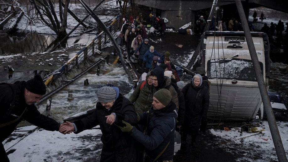 Ukrainians flee country