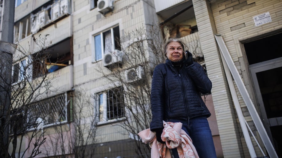Damage in Kyiv due to shelling