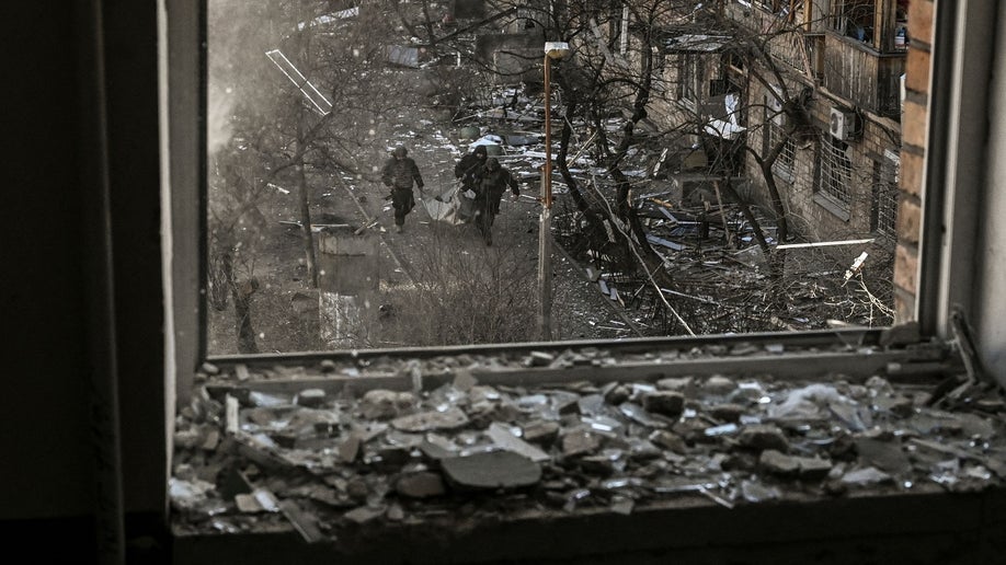 Damage in Kyiv due to shelling