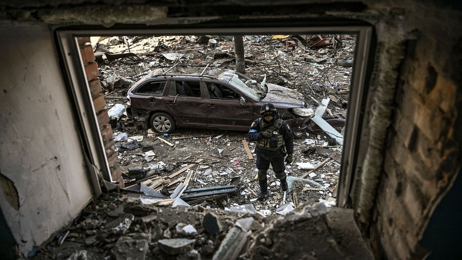 Damage in Kyiv due to shelling