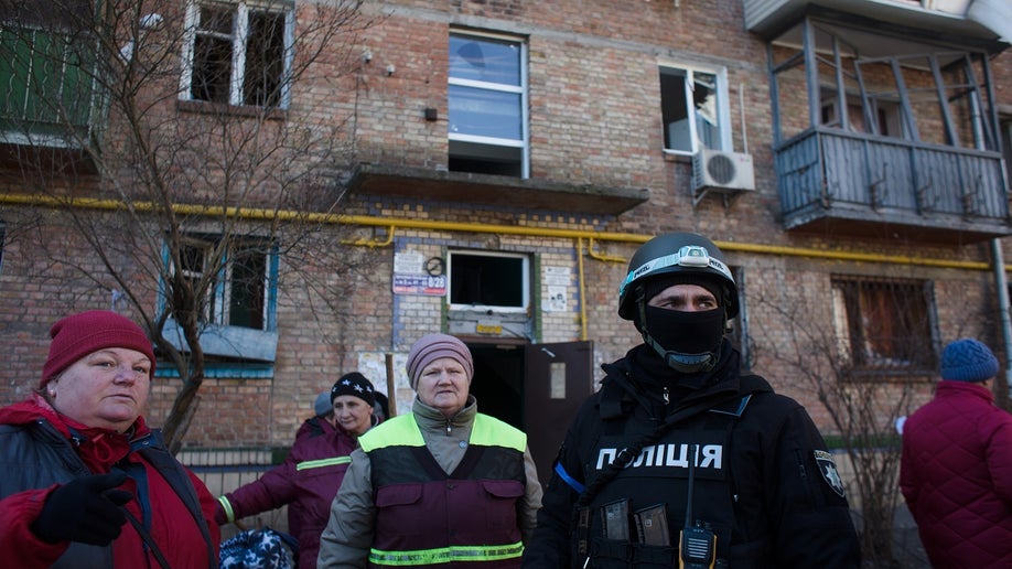 Damage in Kyiv due to shelling