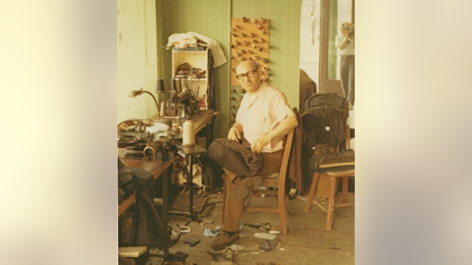 Jacobs' grandfather Jack in his talior shop in New York City in 1966. (Credit: Matt Jacobs)