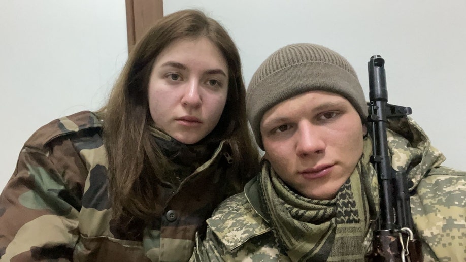 Young couple ready for war with Russia