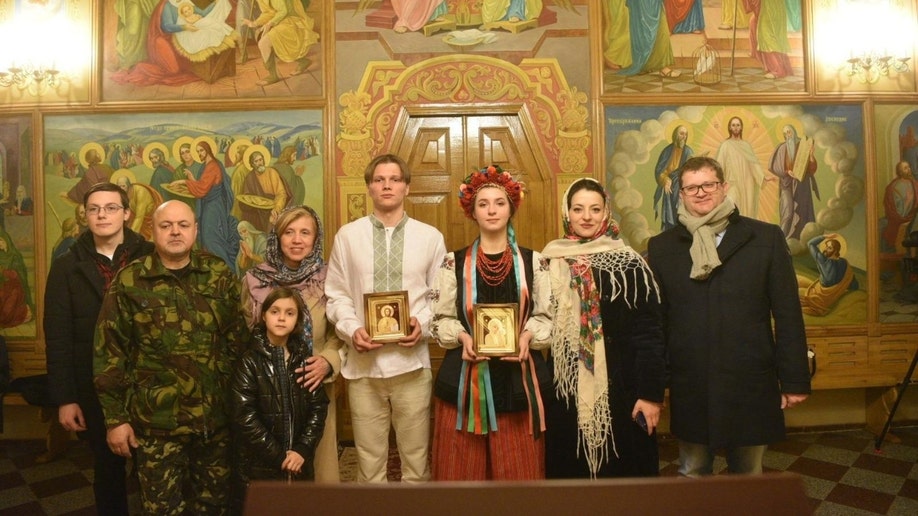 Ukrainian family during Russian war