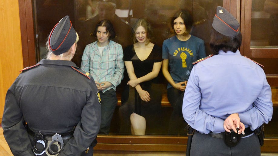 all-girl punk band "Pussy Riot" Yekaterina Samutsevich, Alyokhina and Tolokonnikova