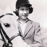 Young Elizabeth with her pony