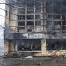 A destroyed building following Russian missile strikes in Kyiv, Ukraine, on Wednesday, March 2, 2022.