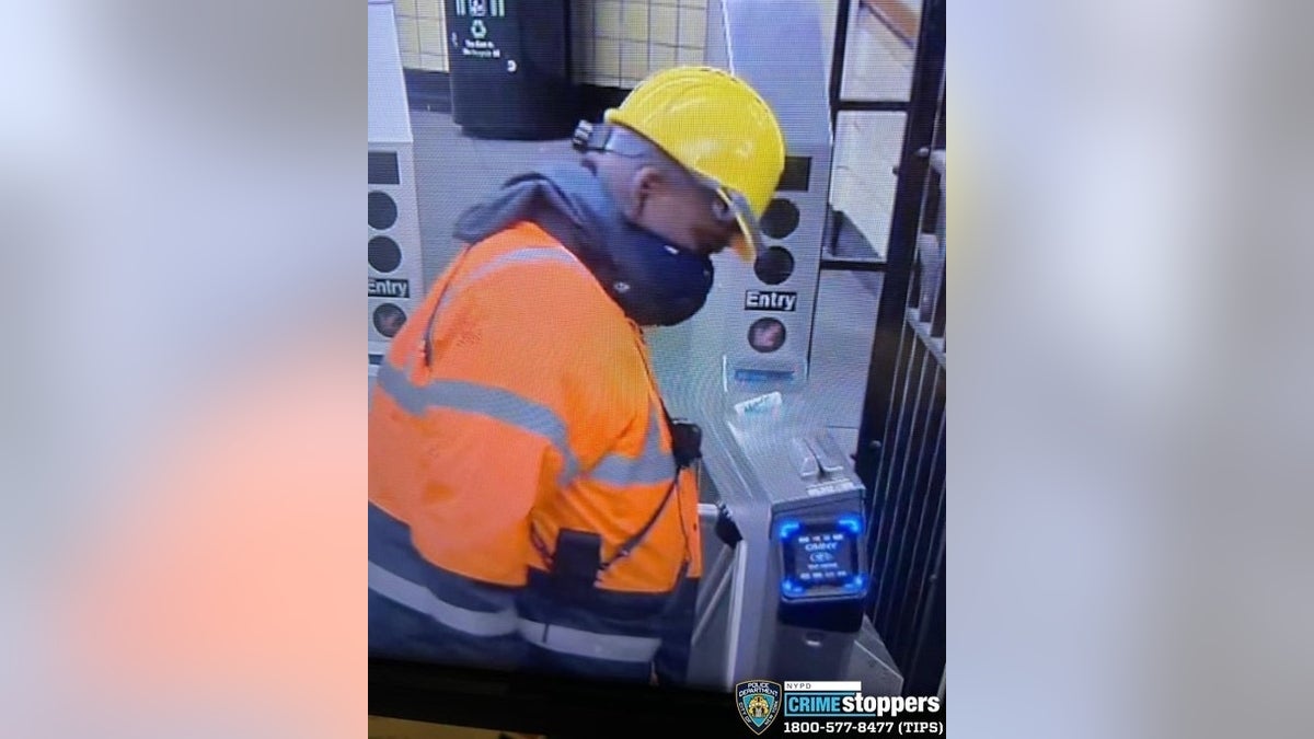 Police released these surveillance images showing Frank James entering the Kings HIghway subway station in Gravesend, Brooklyn, shortly before the attack on a Manhattan-bound N train in Sunset Park Tuesday morning.