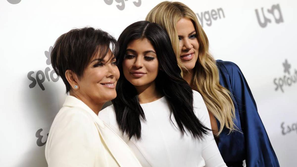 Television personalities Kris Jenner, from left, Kylie Jenner and Khloe Kardashian attend the NBCUniversal Cable Entertainment 2015 Upfront at The Javits Center on Thursday, May 14, 2015, in New York. 