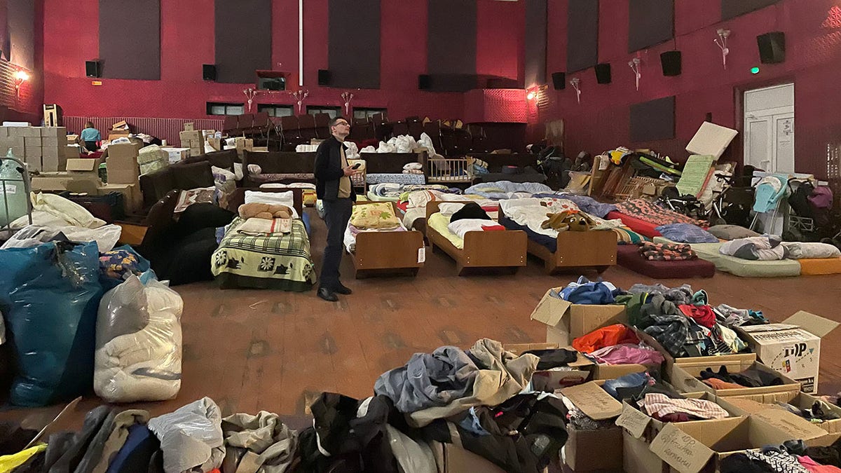 Refugee center in Ukraine.