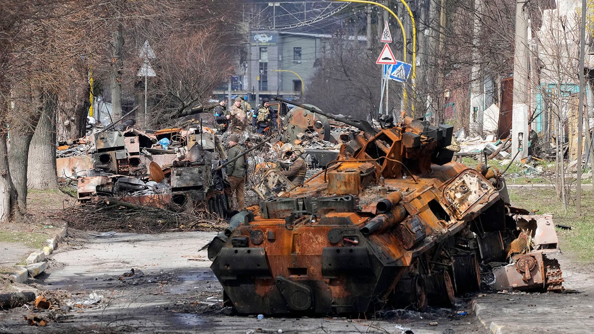 destroyed russsian tanks