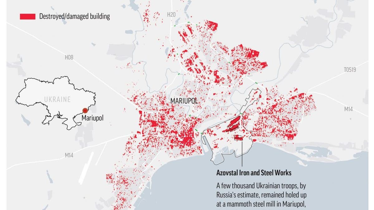 A few thousand Ukrainian troops, by Russia's estimate, remained holed up at a mammoth steel mill in Mariupol, ?the last known pocket of resistance in the devastated southern port city.