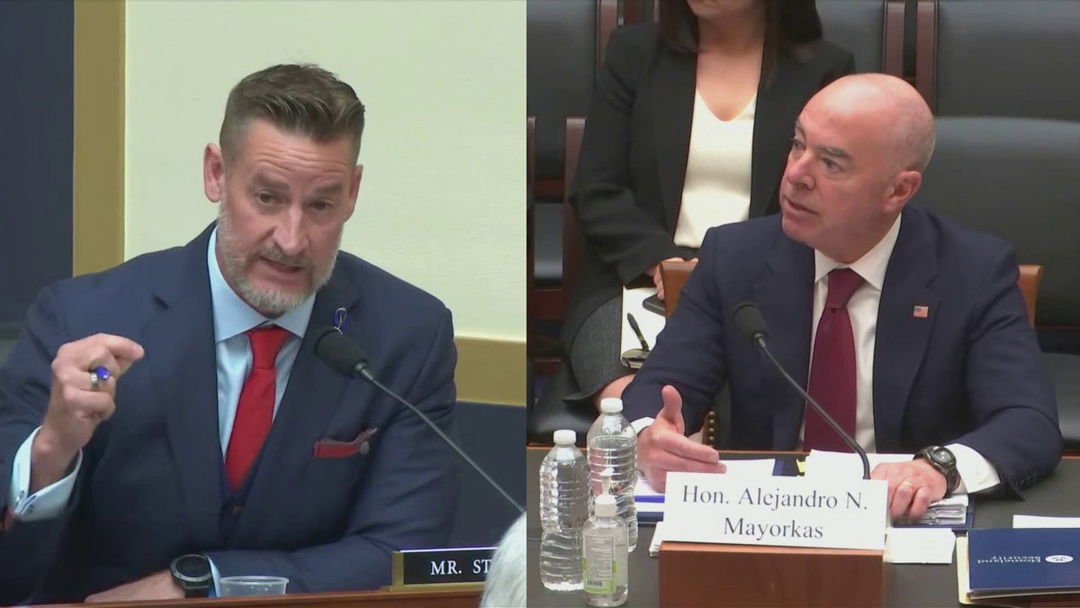 Homeland Security Secretary Alejandro Mayorkas faced questions from Rep. Greg Steube, F-Fla., during a hearing April 28, 2022.
