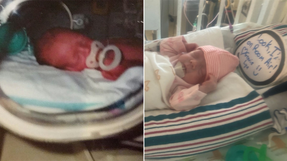 Megan Baker and Grace Baker both born premature.