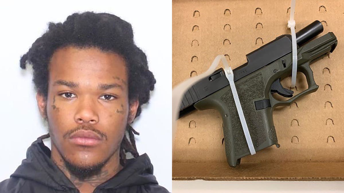 Christopher Grayson Smith, 23, is facing a slew of charges, including attempted murder of a police officer serving warrants in connection to an April 11 shooting. Laurel Police Department released a photo of the gun recovered from the scene. 
