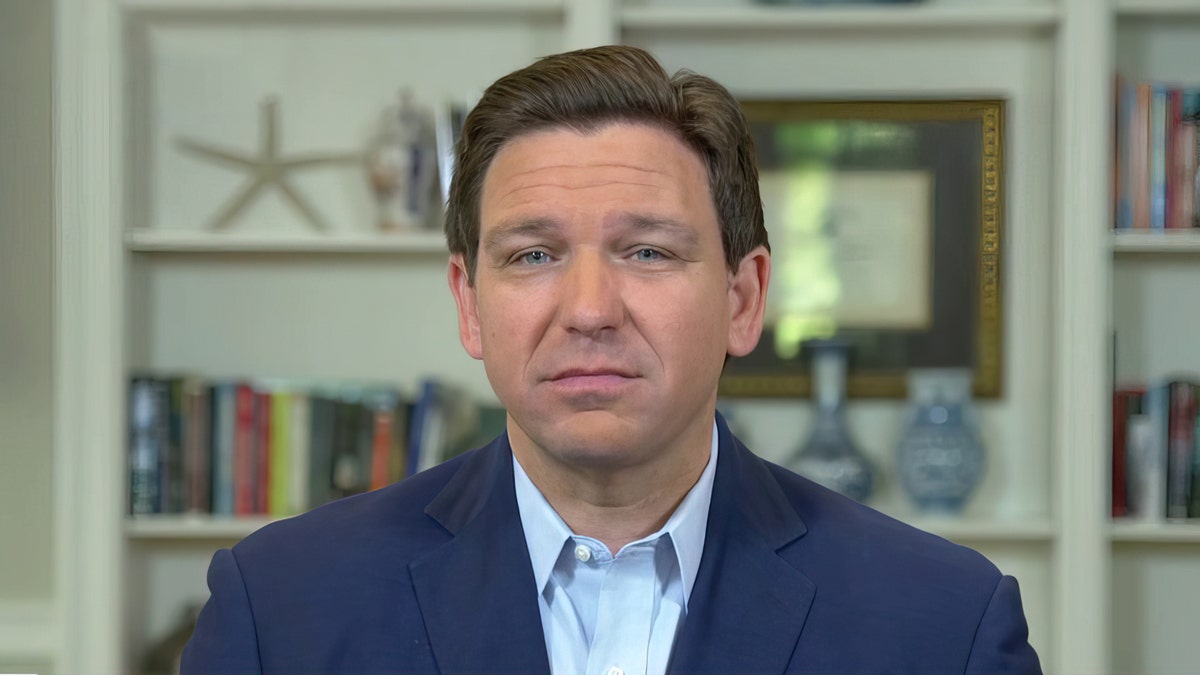 Florida Governor Ron DeSantis appears on Fox and Friends.