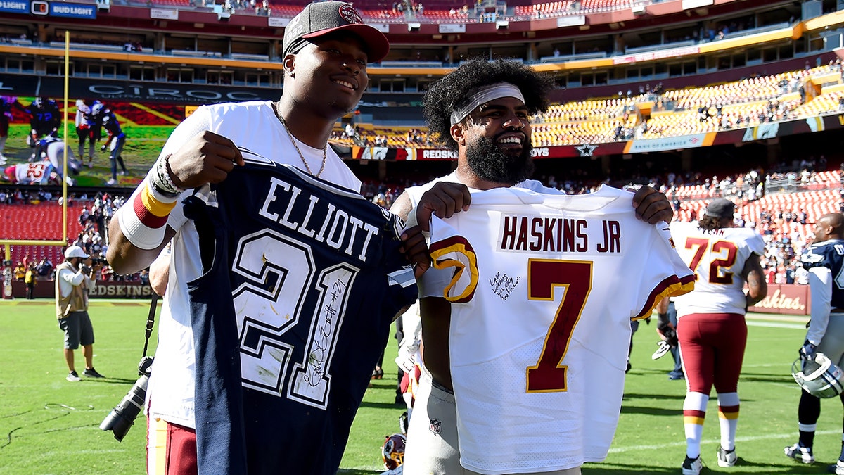 Dwayne Haskins and Ezekiel Elliott