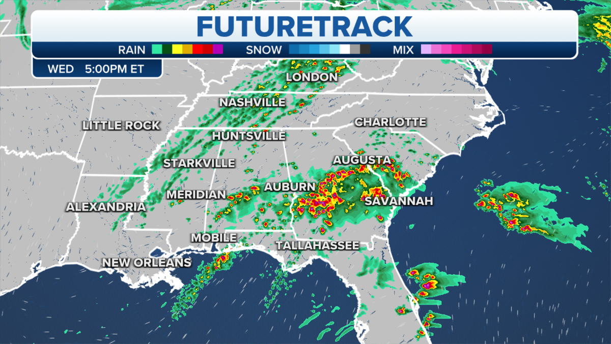 Futuretrack map for the eastern U.S.