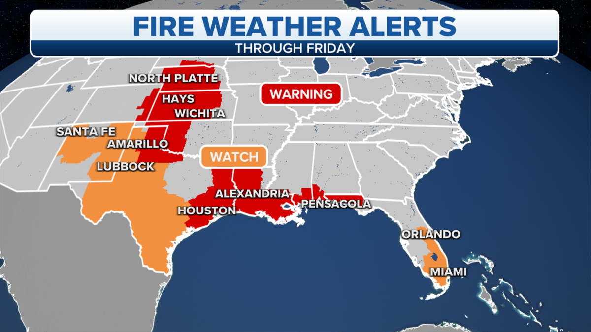 Friday fire weather alerts