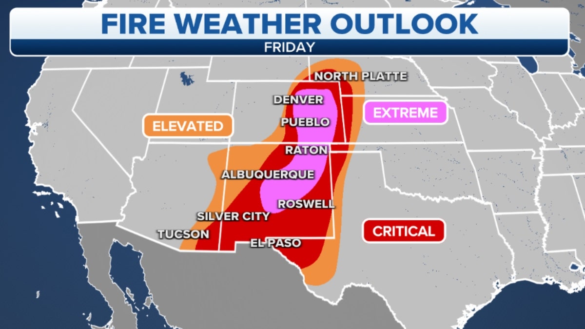 Fire weather outlook map