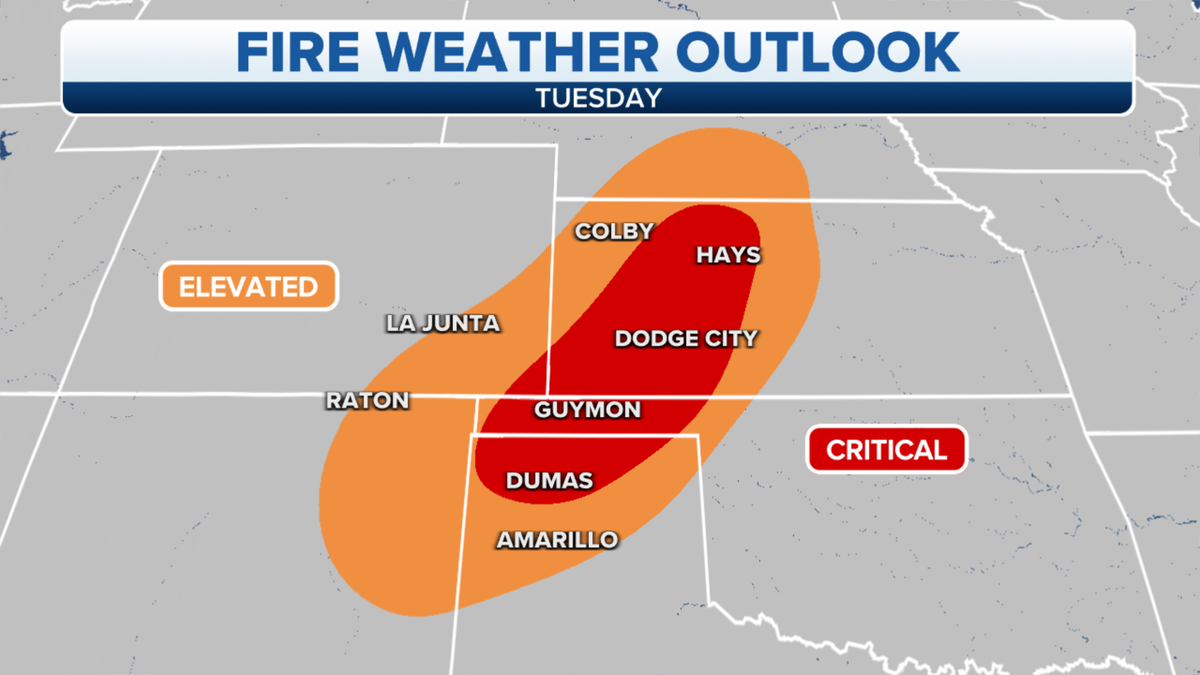 Map of fire weather