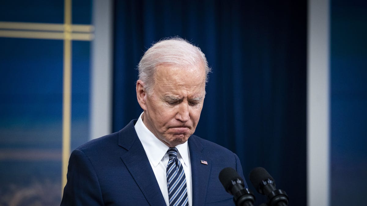 Joe Biden frowns