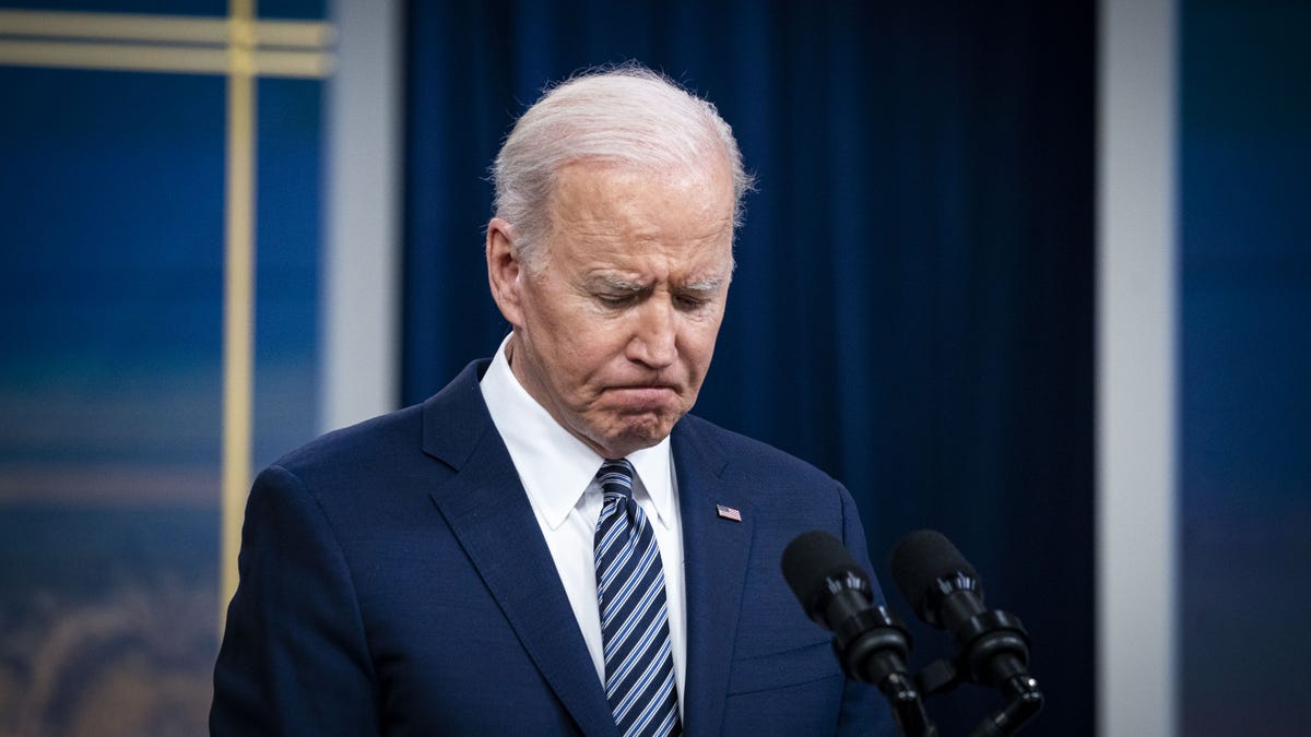 Joe Biden frowns