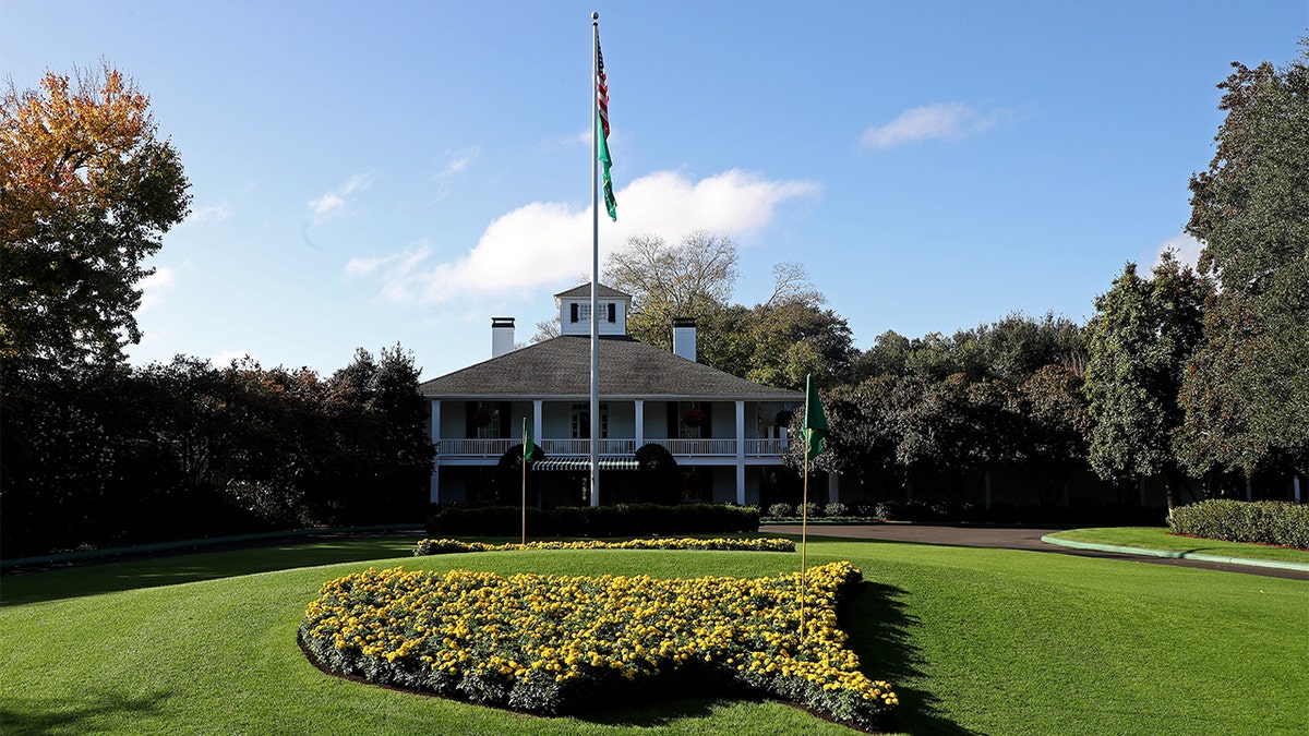 A view of the clubhouse at Augusta National Golf Club